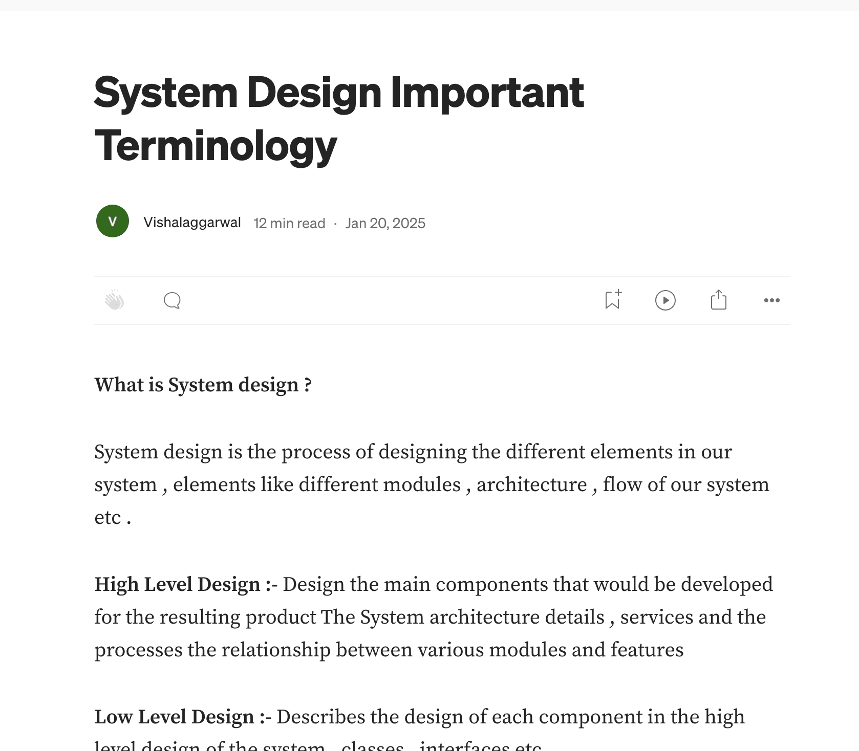 System Design Important Terminology