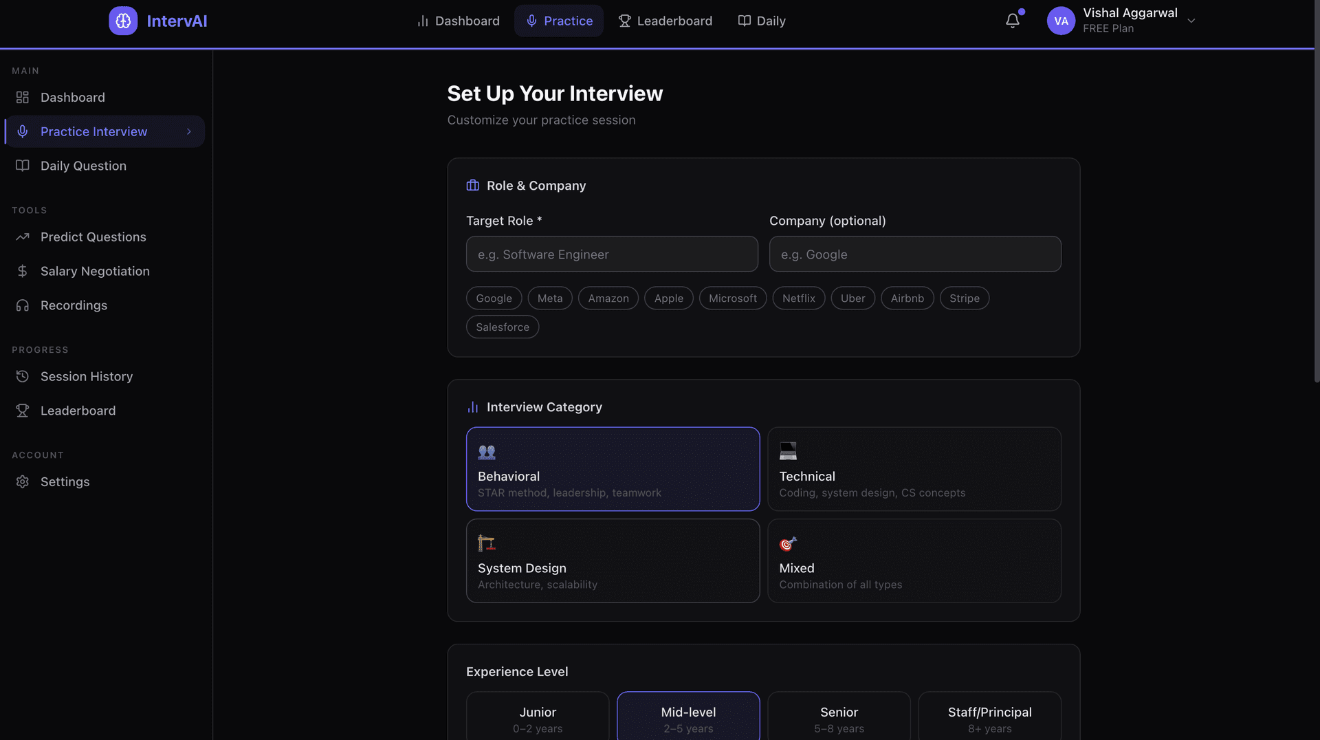 IntervAI – Mock Interviewer with Memory screenshot 2