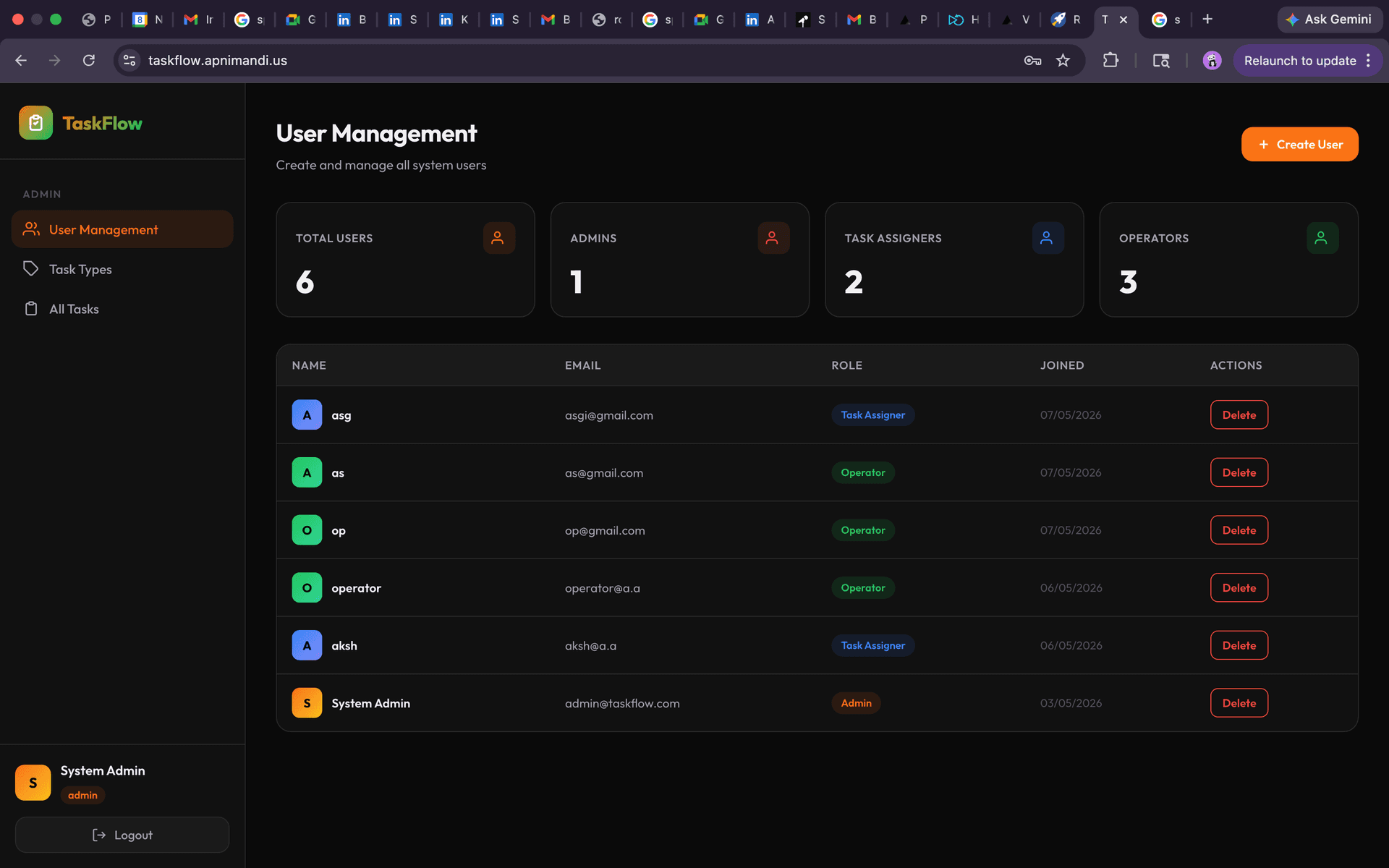 TaskFlow – Task Management Platform screenshot 1