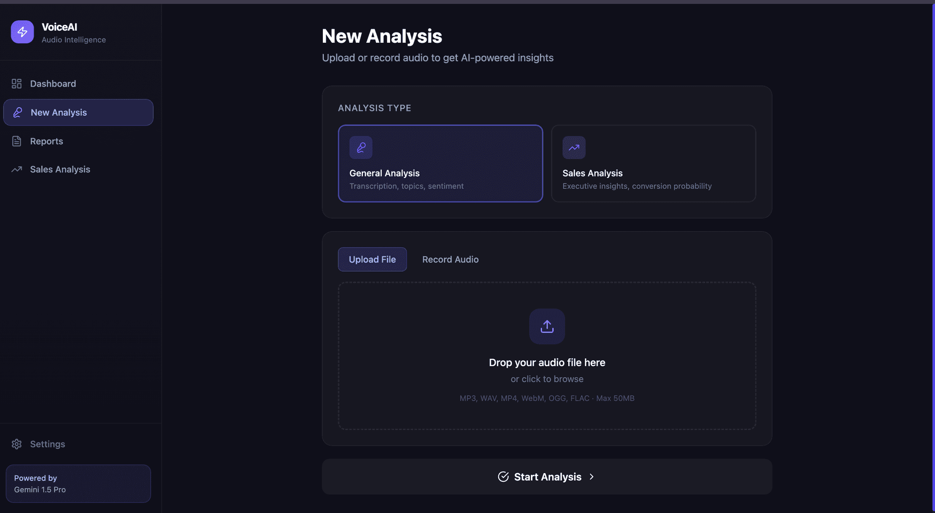 VoiceAI – Sales Call Intelligence Platform screenshot 2